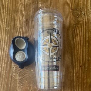 Simply Southern Compass Tumbler with Navy Lid